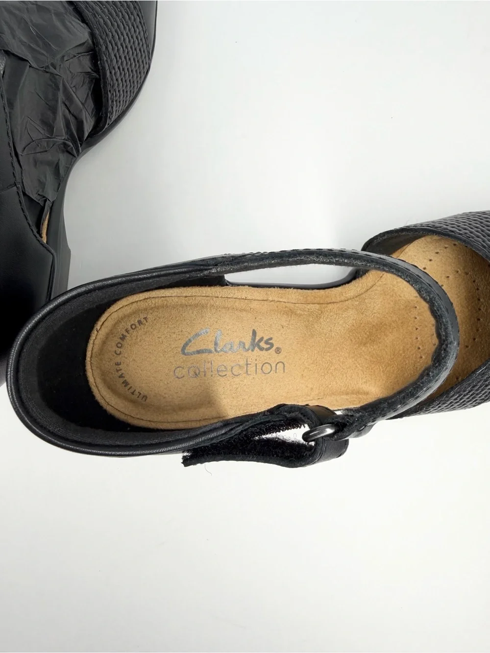 Clarks Emily Rae Pumps Black Leather Size 5M - Picture 6 of 16